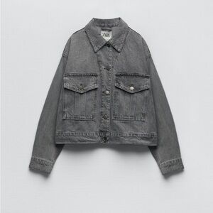 Zara black denim jacket